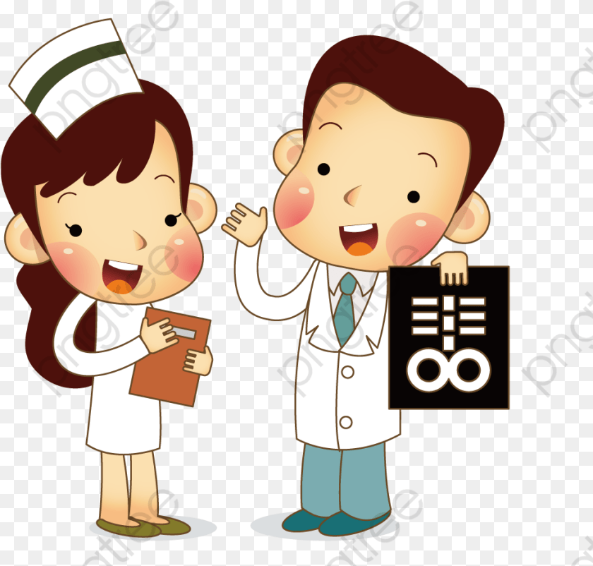 971x927 X Ray Clipart Doctor Nurses Cartoon, Clothing, Coat, Baby, Person Sticker PNG