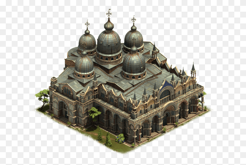 626x504 X Ss Highmiddleage Landmark1 Byzantine Architecture, Dome, Building, Mosque HD PNG Download