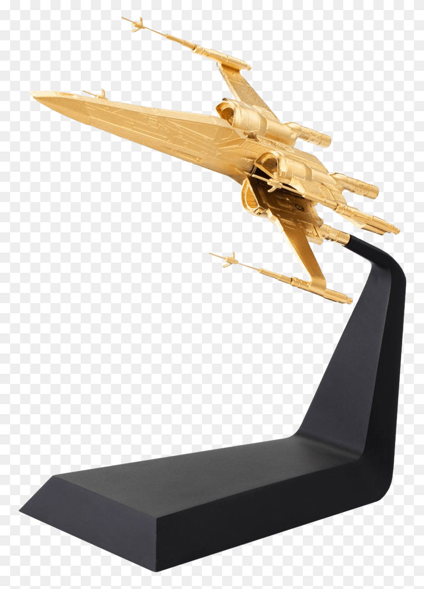 778x1106 X Wing Starfighter Limited Edition 8 Gilt Pewter Statue Model Aircraft, Vehicle, Transportation, Animal HD PNG Download