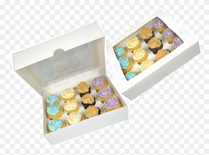 2048x1485 X With Insert Paper Box Of 12 Cupcakes, Cupcake, Cream, Cake HD PNG Download
