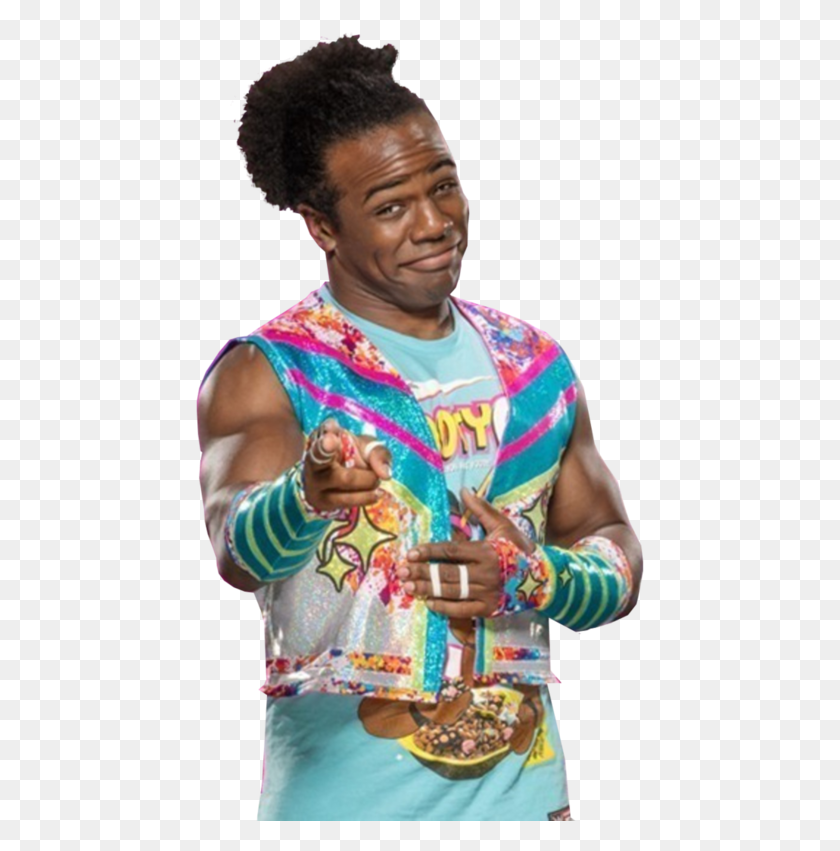 449x791 Xavier Woods Jheri Curl, Person, Human, Clothing HD PNG Download
