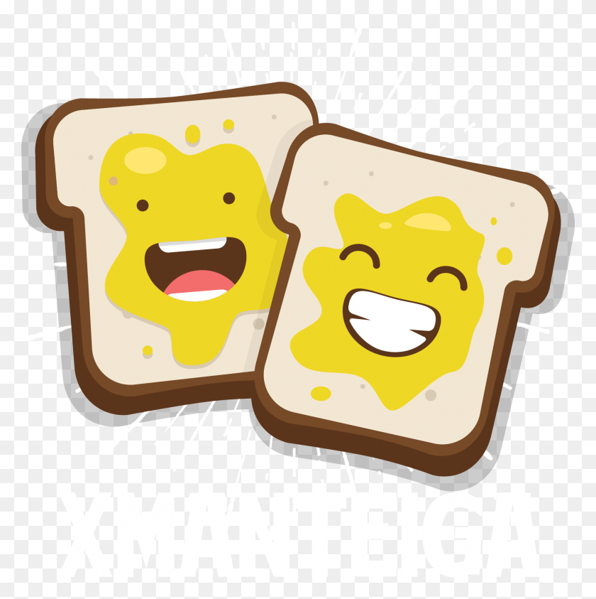 1763x1771 Xmanteiga Cartoon, Toast, Bread, Food HD PNG Download