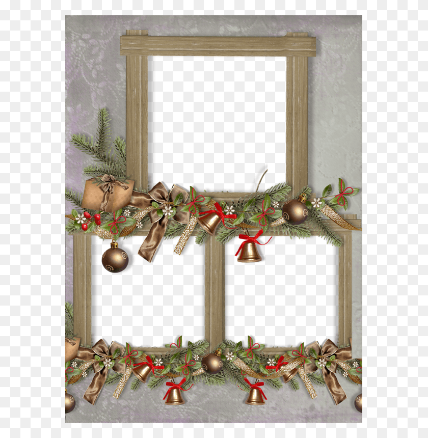 583x800 Xmas Frames Christmas Clipart Christmas Printables Picture Frame, Plant, Flower, Blossom HD PNG Download