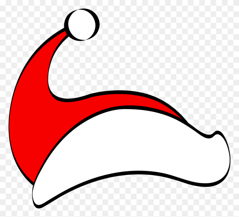 800x720 Xmas Santa Claus Cap Hat Transparent Images Clipart Tuque De Noel Clipart, Baseball Cap, Clothing, Apparel HD PNG Download