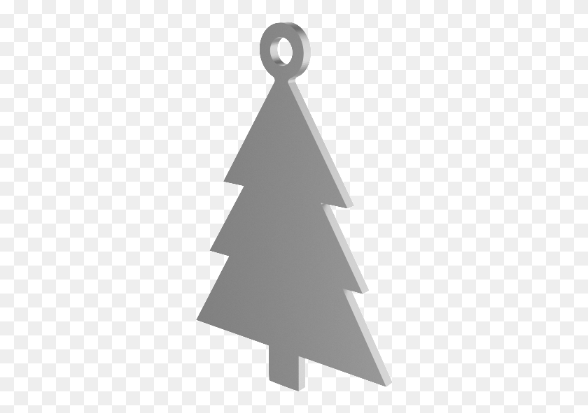 282x531 Xmas Tree Silver Decoration, Cross, Symbol, Triangle HD PNG Download