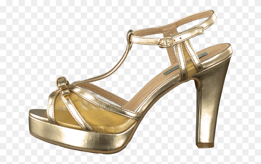 660x467 Xti 29747 Gold Gold Shoes Women 50278 01 High Heels, Clothing, Apparel, Footwear HD PNG Download