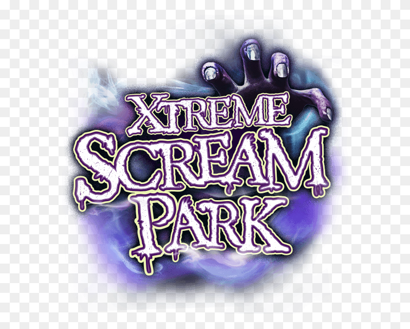 588x614 Xtreme Scream Park, Фиолетовый, Текст, Боулинг Hd Png Скачать
