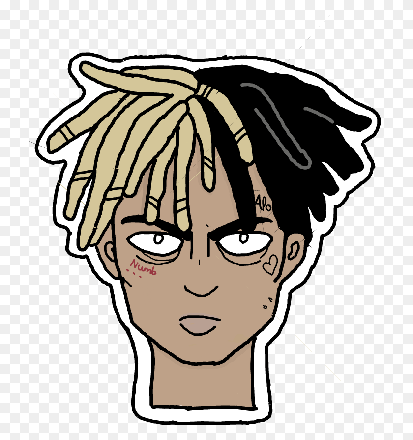 721x835 Xxxtentacion Cartoon White Background Portable Network Graphics, Face, Person, Human HD PNG Download