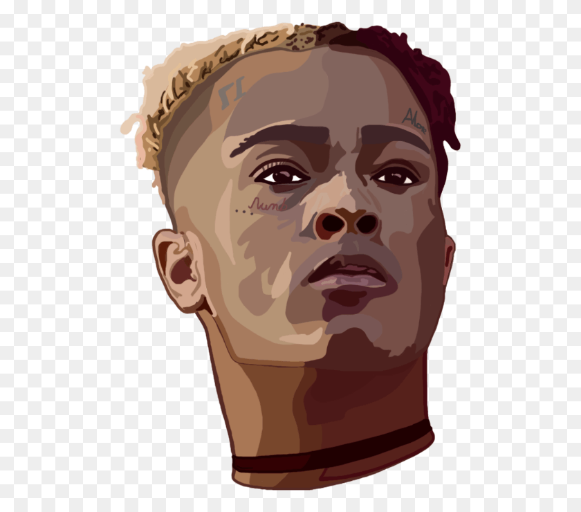 495x680 Xxxtentacion Decided To Draw Up My Role Model Fuck Illustration, Face, Person, Human HD PNG Download