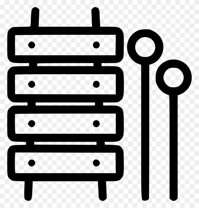 930x980 Xylophone Toy Svg Icon Free, Musical Instrument, Vibraphone, Glockenspiel HD PNG Download
