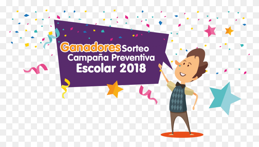 1266x678 Y Apoderados Que Fueron Ganadores Del Sorteo Cartoon, Paper, Female, Girl HD PNG Download