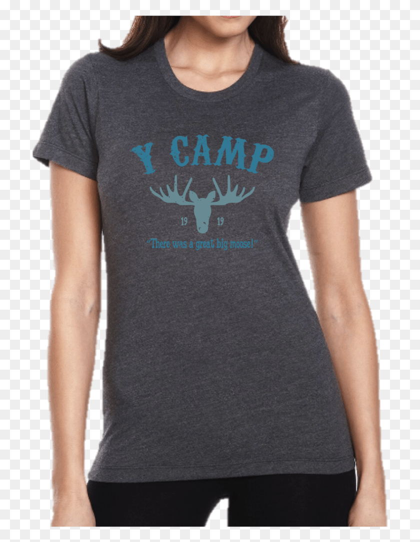 713x1025 Y Camp Moose Tee Blank T Shirt Ladies, Clothing, Apparel, T-shirt HD PNG Download
