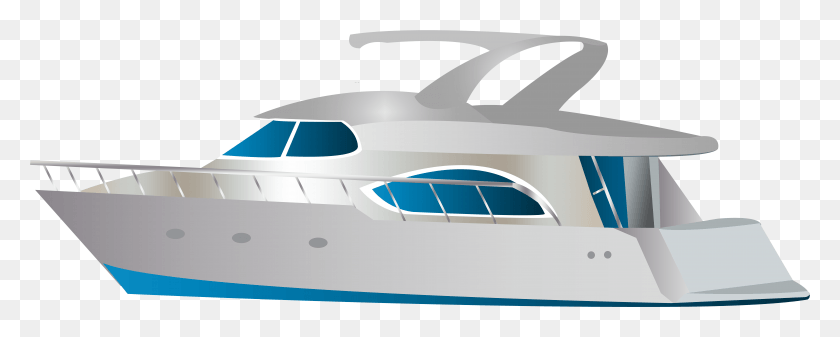 7863x2797 Yacht Clipart Speed Boat Boat Clipart, Vehicle, Transportation, Aircraft HD PNG Download