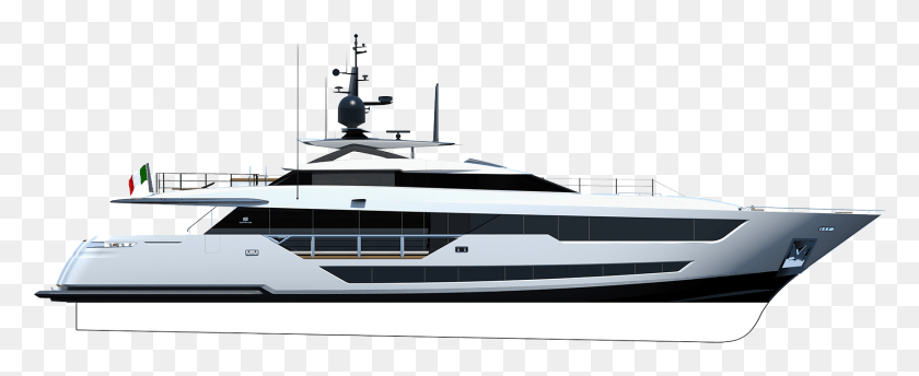 1664x607 Yacht Elevation Custom Line Yacht, Boat, Vehicle, Transportation HD PNG Download