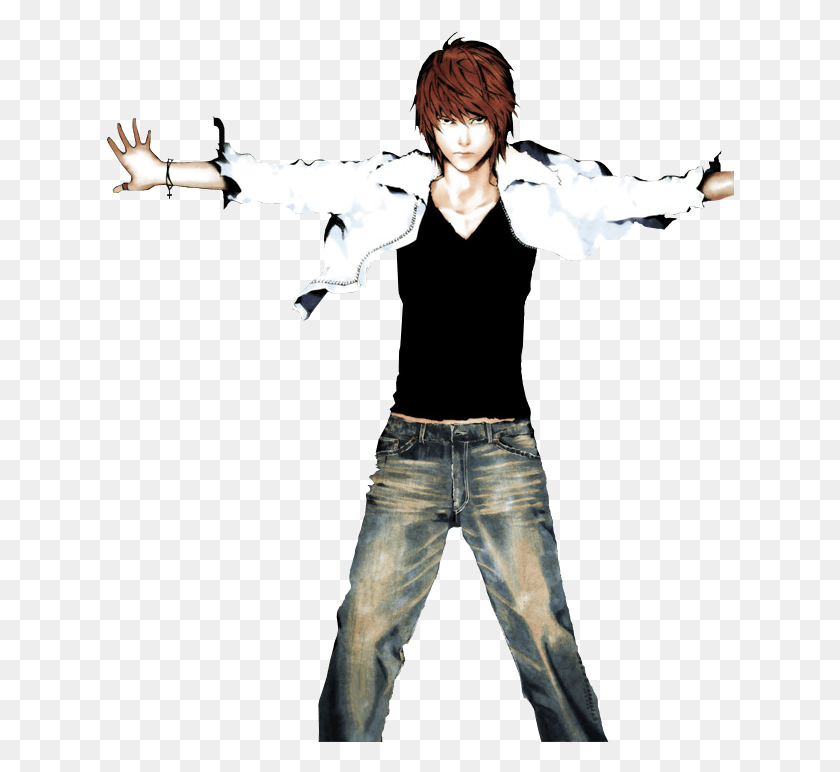 628x712 Yagami Light Open Wide Death Note Anime, Pants, Clothing, Apparel HD PNG Download