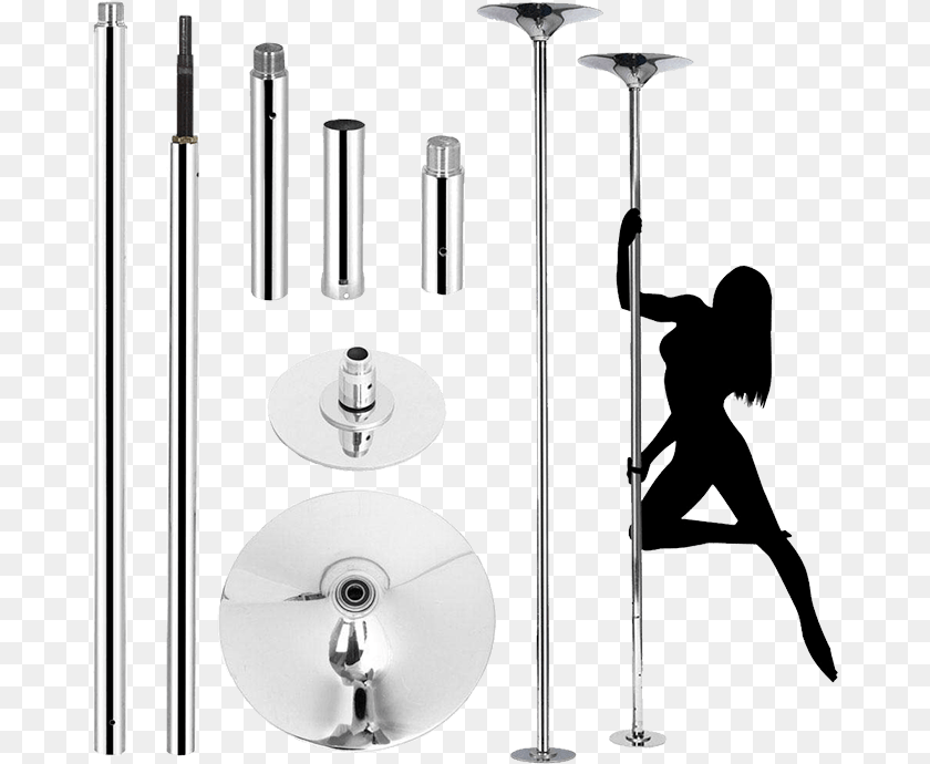 Yaheetech Professional Stripper Pole Spinning Static Dance Pole, Indoors, Bathroom, Room Sticker PNG