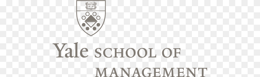 500x249 Yale School Of Management, Gray Sticker PNG