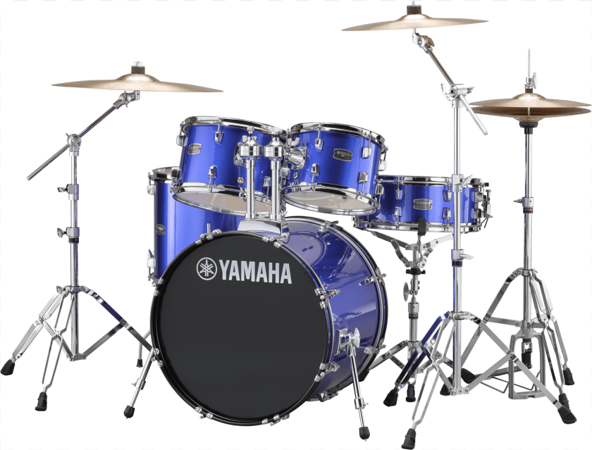 Yamaha Drum Set Blue, Musical Instrument, Percussion Transparent PNG