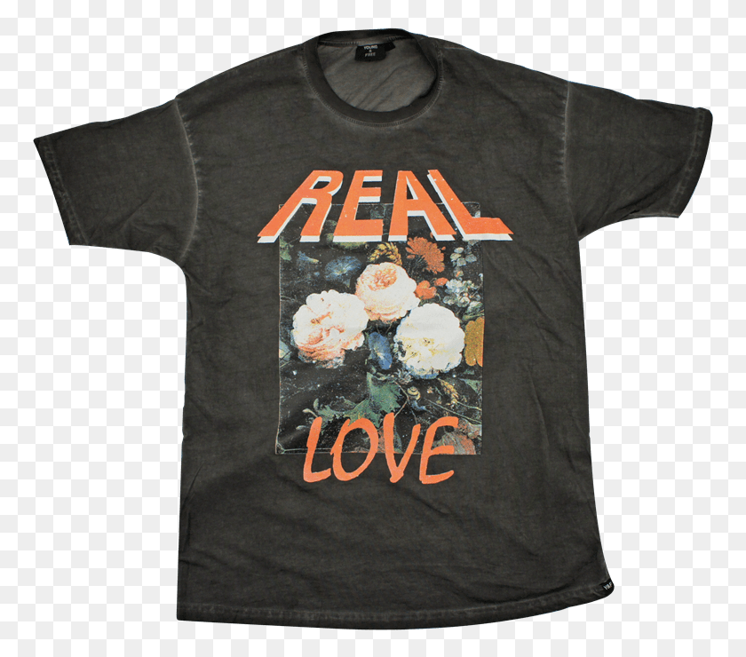767x680 Yampf Blackgrey T Shirt Real Love T Shirt, Clothing, Apparel, T-shirt HD PNG Download