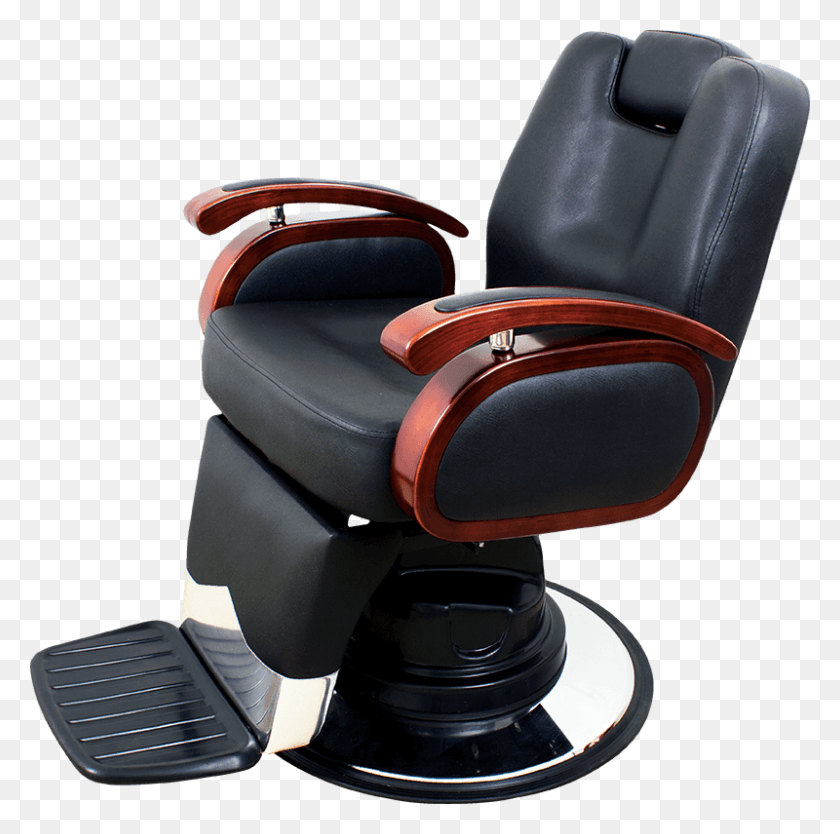 800x794 Yanaki Chairman Barber Chair Be The Boss Barber Chair, Furniture, Armchair HD PNG Download