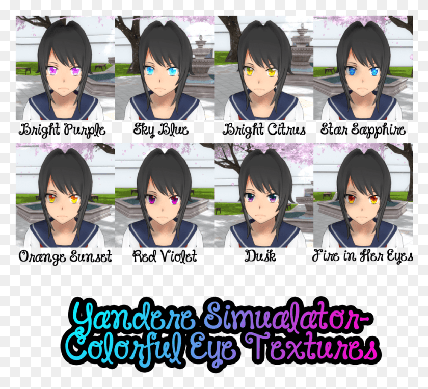 916x826 Yandere Simulator Colorful Texture Cartoon, Person, Human, Manga HD PNG Download