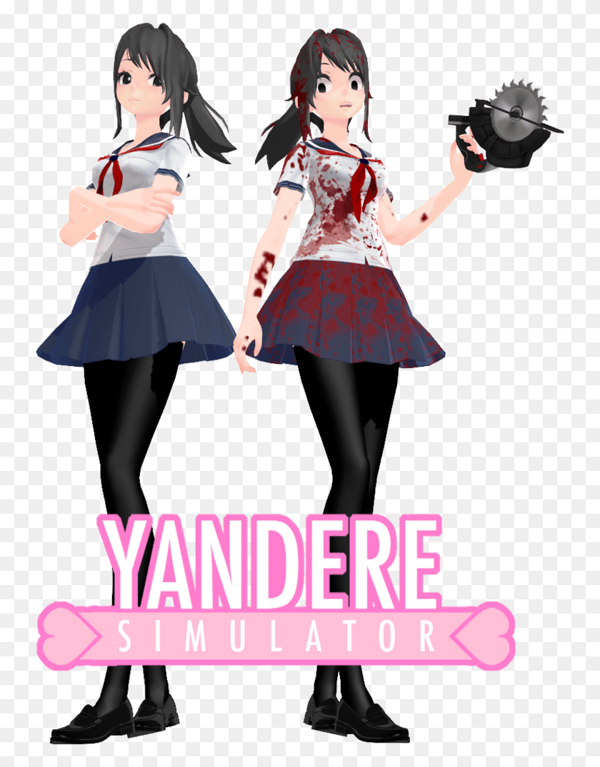 743x1015 Yandere Simulator Mmd Yandere Chan, Person, Skirt, Clothing HD PNG Download