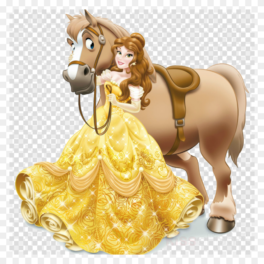 900x900 Yanoman Clear Stand Jigsaw Puzzle 2500 12 Disney Beauty Yellow Belle And Her Horse, Doll, Toy, Figurine HD PNG Download
