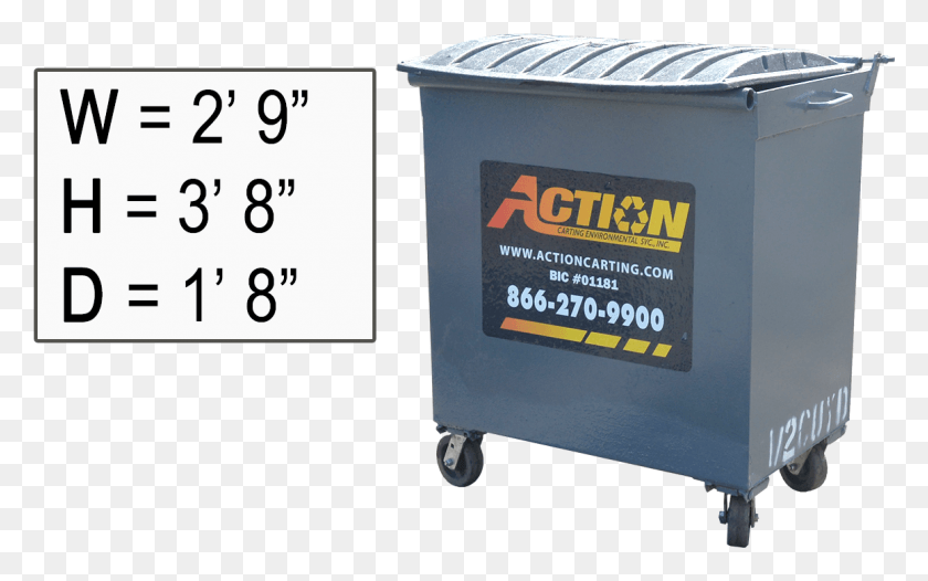 1158x693 Yard Container Action Carting, Mailbox, Letterbox, Word HD PNG Download