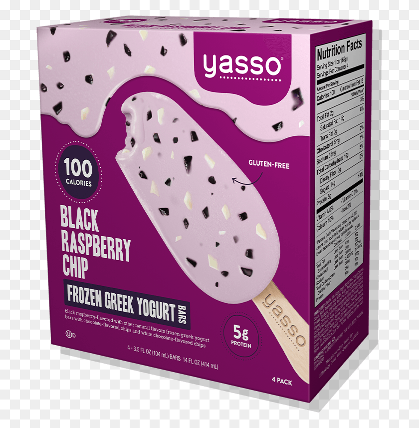 694x797 Descargar Png Yasso Negro Frambuesa Chip Barras De Frambuesa Negra Yasso Café Y Chocolate Chip Yogur Paleta, Cartel, Anuncio, Volante Hd Png