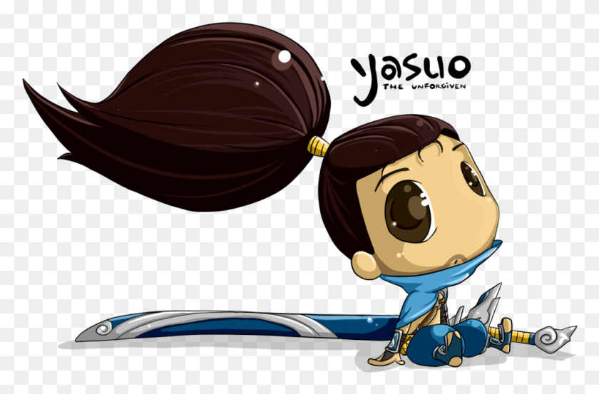 983x622 Yasuo The Unforgiven By Veruulovesatl D6ygl95 Lol Chibi Yasuo, Helmet, Clothing, Apparel HD PNG Download