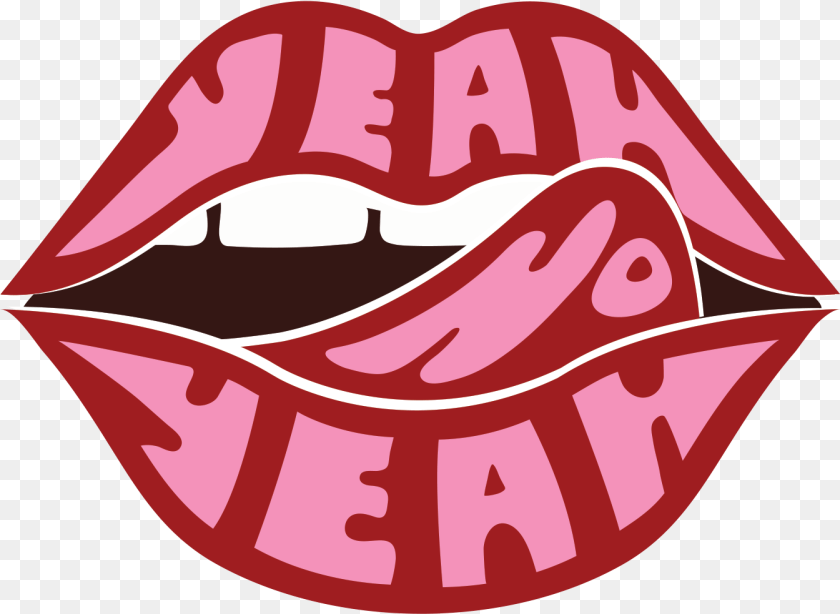 Yeah No Welcome Tounge, Mouth, Body Part, Person, Cosmetics Sticker PNG
