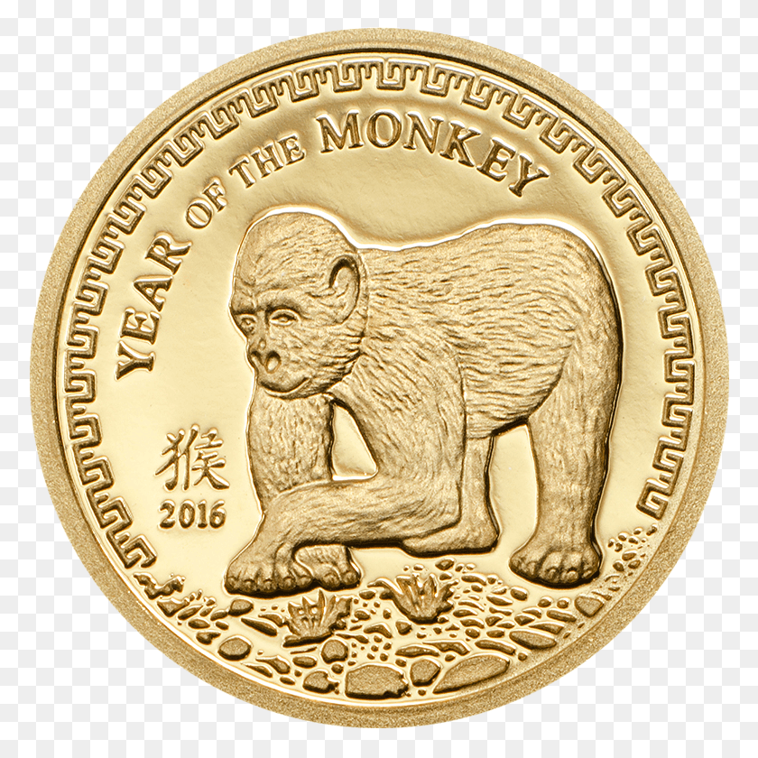 780x780 Year Of Monkey Zlatna Moneta Godina Na Majmunata, Money, Coin, Lion HD PNG Download