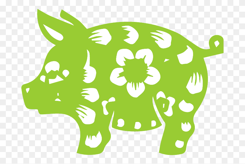 694x501 Year Of The Pig 2018, Graphics, Floral Design HD PNG Download