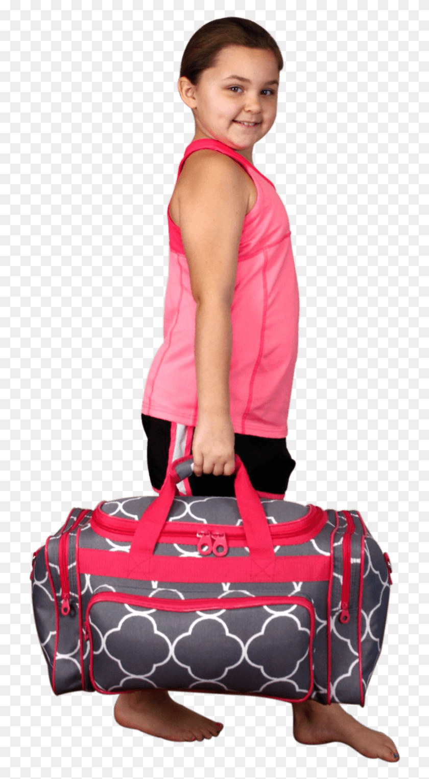 730x1463 Year Old Girl With Big Kids Duffle Bag Girl Holding Duffle Bag, Person, Human, Handbag HD PNG Download