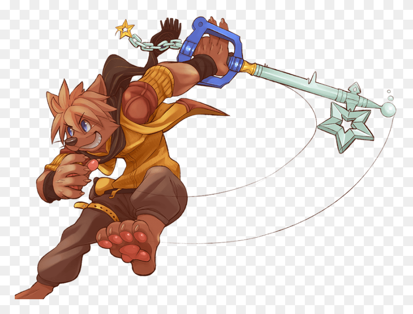 869x645 Years Ago Furry Keyblade Master, Person, Human, Hand HD PNG Download