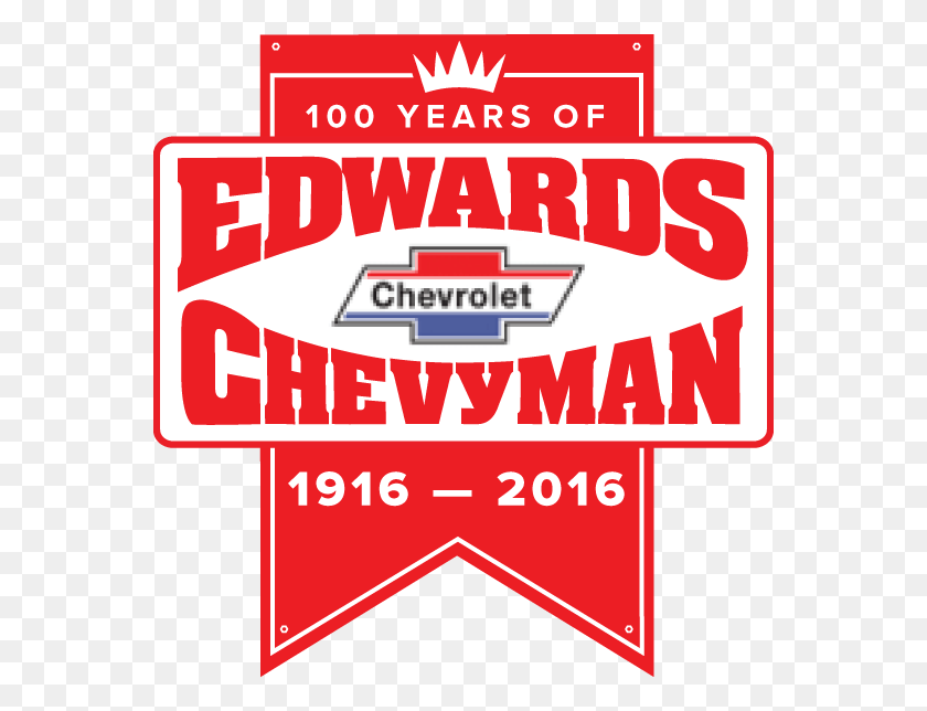 563x584 Years Of Edwards Chevyman Edwards Chevrolet, Label, Text, Sticker HD PNG Download