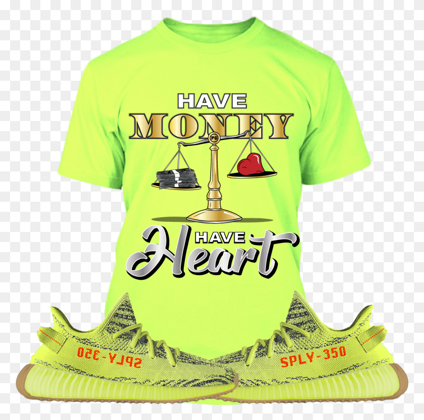 1198x1188 Yeezy 350 Boost Semi Frozen Yellow Sneaker Tees Shirt Frozen Yellow Yeezy Shirt, Clothing, Apparel, Shoe HD PNG Download