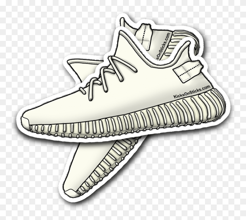 972x864 Yeezy Butter Sticker, Clothing, Apparel, Shoe HD PNG Download