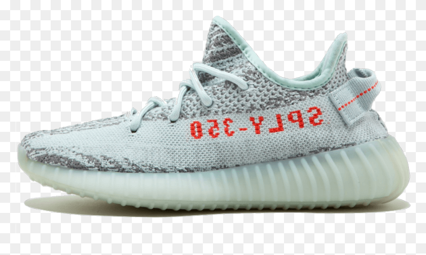 1021x581 Yeezy Yeezys White Shoes Hypebeast Supreme Gucci Yeezy Boost 350 V2 Blue, Shoe, Footwear, Clothing HD PNG Download