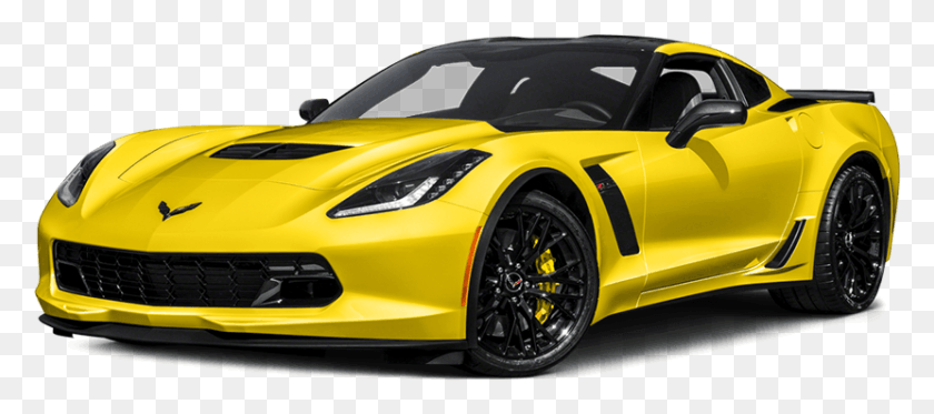 830x334 Yellow 2017 Chevrolet Corvette Z06 On White Background Dodge Viper 2017 White, Car, Vehicle, Transportation HD PNG Download