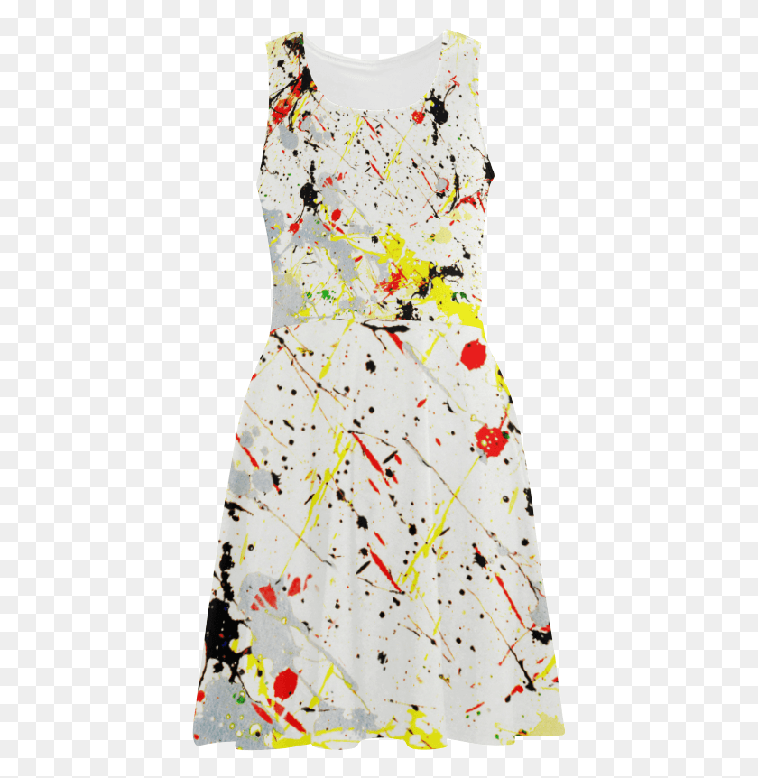 415x802 Yellow Amp Black Paint Splatter Atalanta Sundress Day Dress, Clothing, Apparel, Apron HD PNG Download