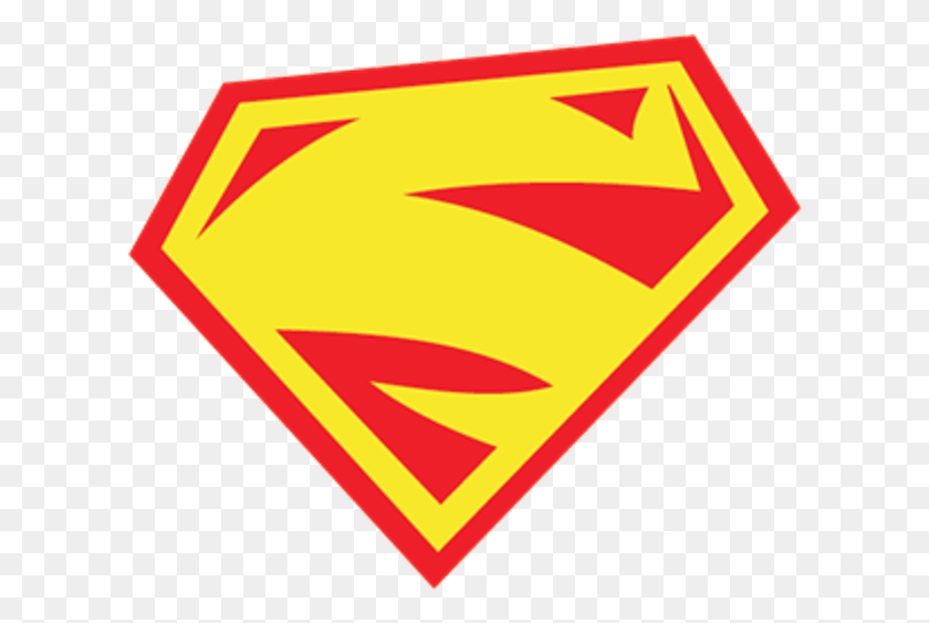 610x503 Yellow And Red Superman Logo, Logo, Symbol, Trademark HD PNG Download
