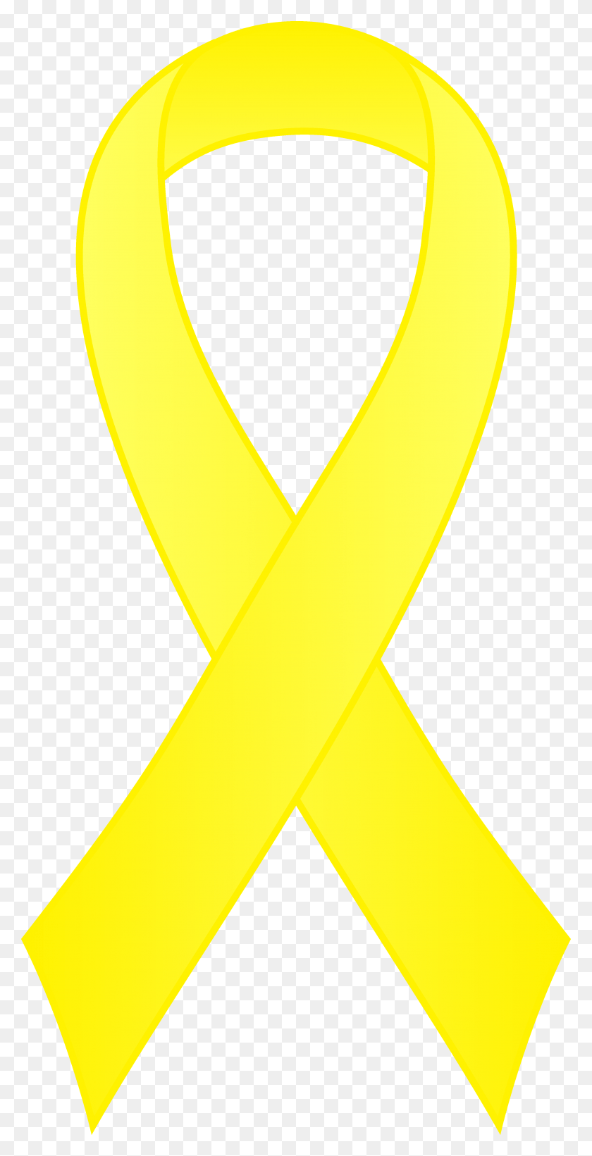 3312x6714 Yellow Awareness Ribbon Clipart Gifs De Padre De Familia, Logo, Symbol, Trademark HD PNG Download