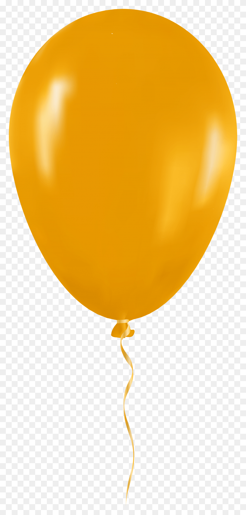 3613x7864 Yellow Balloon Clip Art Transparent Background Single Balloon, Ball HD PNG Download