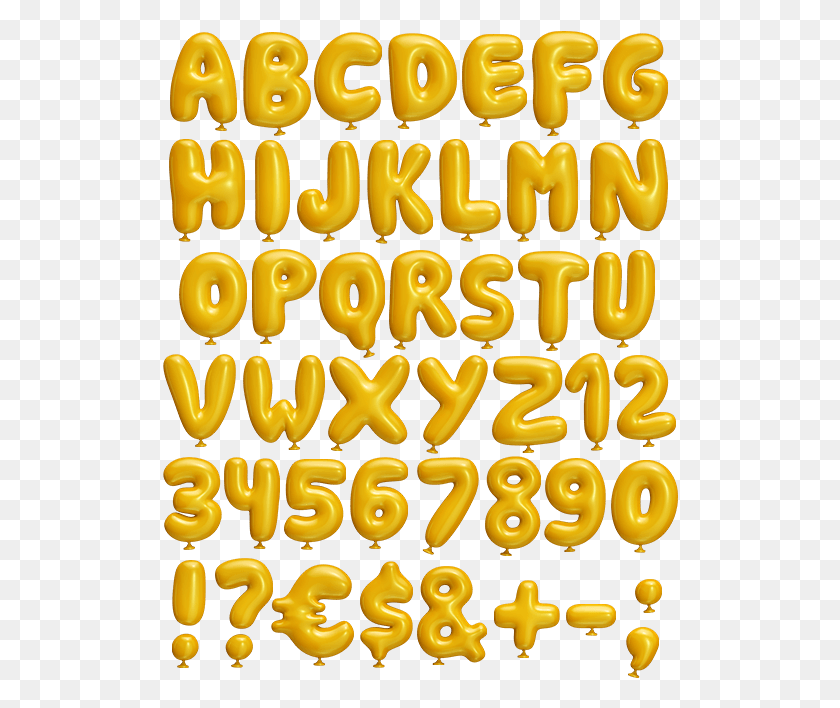 516x648 Yellow Balloon Funny Font, Number, Symbol, Text HD PNG Download