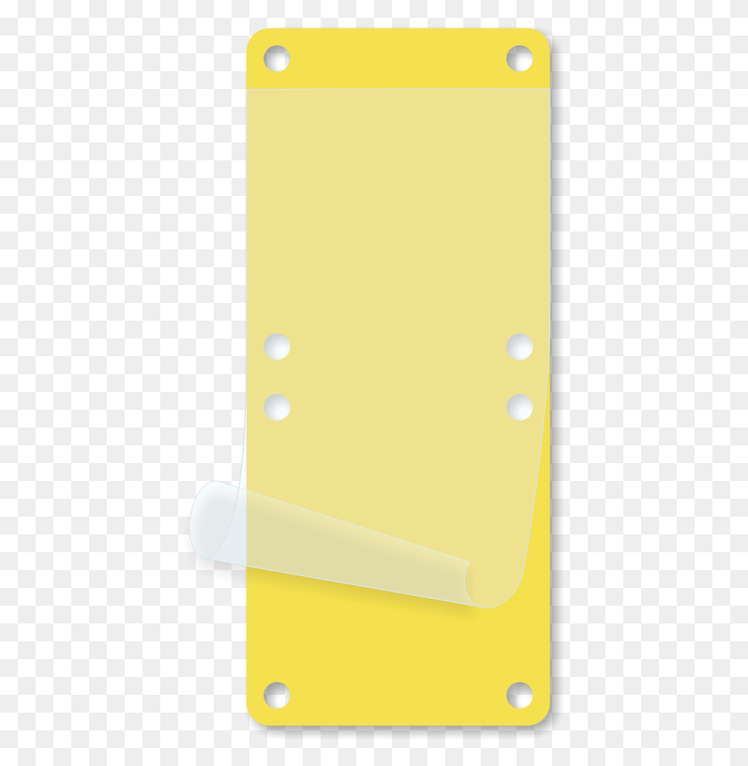 427x800 Желтый Пустой Ярлык Бумажный Продукт, Мобильный Телефон, Телефон, Электроника Hd Png Скачать