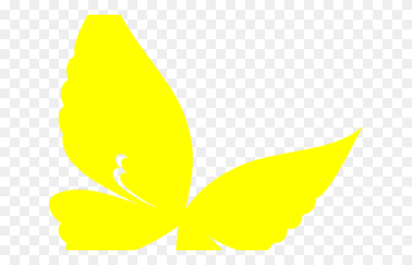 640x480 Yellow Butterfly Clipart Clip Art, Plant, Animal, Food HD PNG Download
