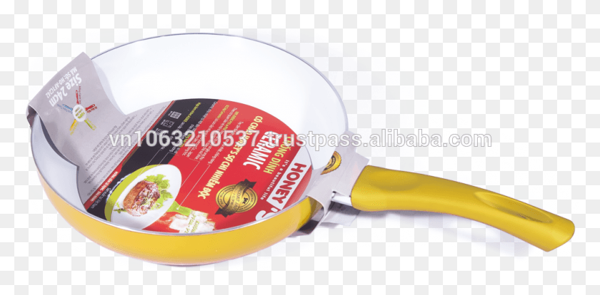 1001x455 Yellow Ceramic Aluminum Frying Honey39s Pan Size 22 Cho Ceramic Cao Cp Honey39s Ho Af1c221 Size 22 Cm, Frying Pan, Wok, Meal HD PNG Download