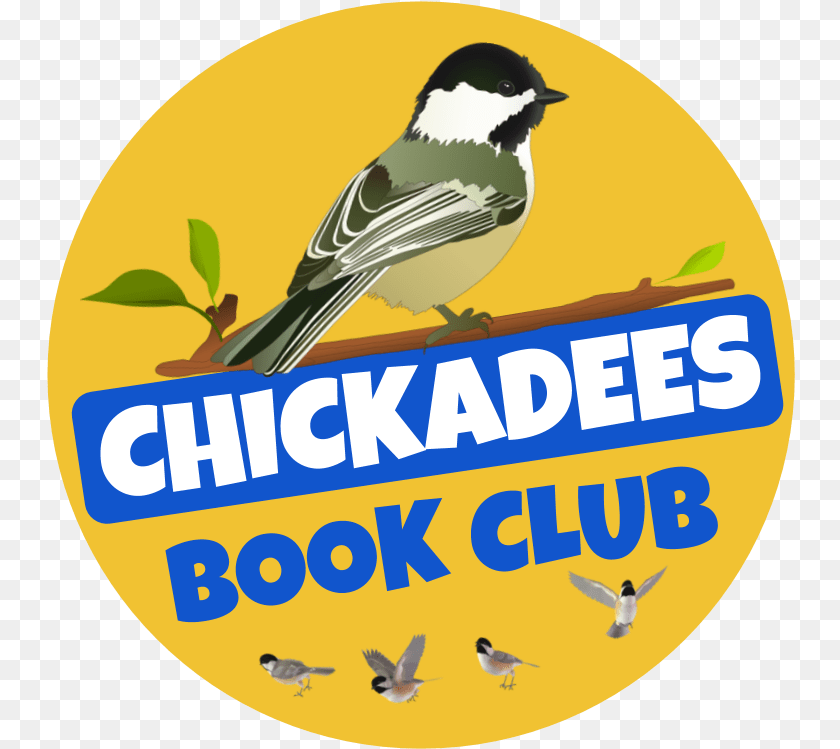 749x749 Yellow Circle With A Picture Of A Chickadee On It Book Discussion Club, Animal, Bird, Finch, Logo Transparent PNG