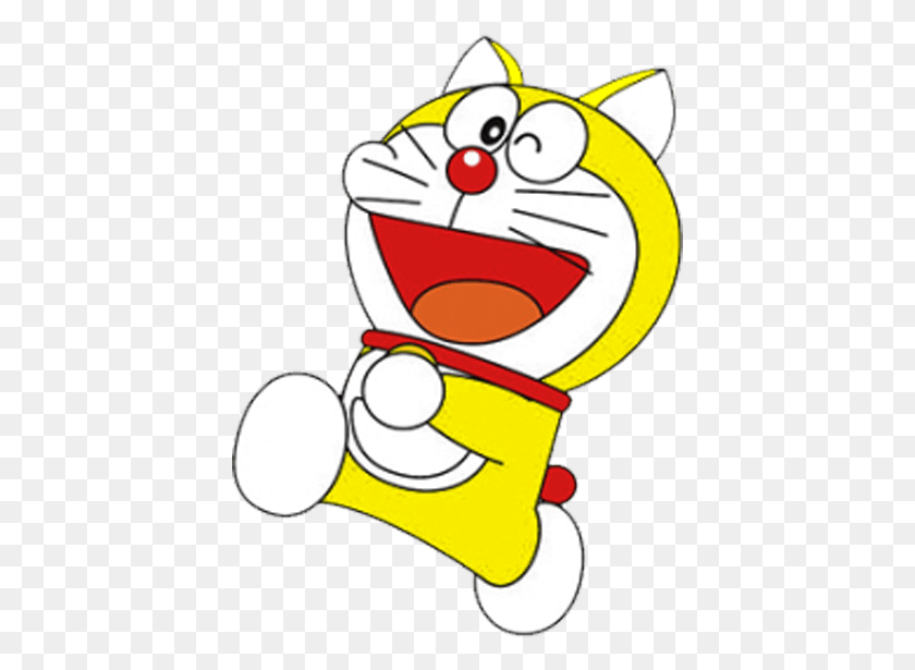 415x555 Yellow Colour Doraemon, Performer, Clown, Juggling HD PNG Download